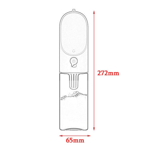 Pet Dog Water Bottle 400ML - DogCore.com