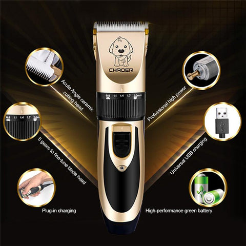OMNI- LOW NOISE PET HAIR CLIPPER - SAFELY TRIMS YOUR PET'S COAT! - DogCore.com