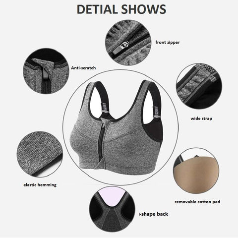 THE ABSOLUTE ZIP SPORTS BRA - FLEXIBLE COMFORT - DogCore.com
