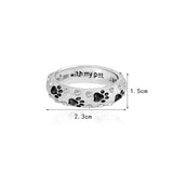 Dc Dog Ring Paw Footprints - DogCore.com