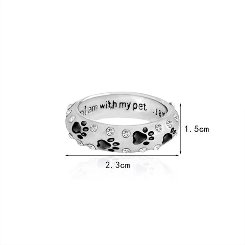 Dc Dog Ring Paw Footprints - DogCore.com