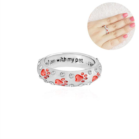 Dc Dog Ring Paw Footprints - DogCore.com