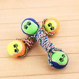 Dumbbell Rope Tennis Balls - DogCore.com